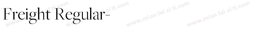 Freight Regular字体转换
